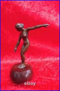 Beautiful, Old Bronze Figure, Female nude, Bronze