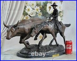 Bolter Collectible Solid Bronze Sculpture Statue By C. M. Russell Hand Made Sale