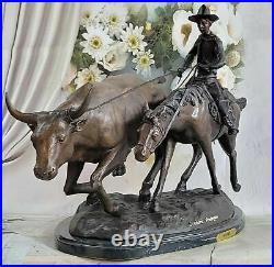 Bolter Collectible Solid Bronze Sculpture Statue By C. M. Russell Hand Made Sale