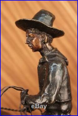 Bolter Collectible Solid Bronze Sculpture Statue By C. M. Russell Hand Made Stat