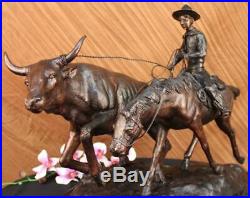 Bolter Collectible Solid Bronze Sculpture Statue By C. M. Russell Hand Made Stat