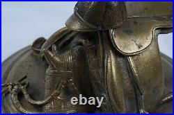 Brass Statue with Horse Motif, Bronze Statue with Riding Motifs