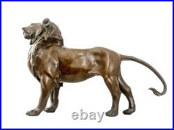 Bronze Animal Figure Bronze Lion Statue with Artist Signature