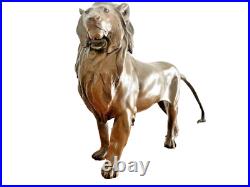 Bronze Animal Figure Bronze Lion Statue with Artist Signature