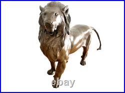 Bronze Animal Figure Bronze Lion Statue with Artist Signature