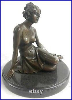 Bronze Art Deco Style Figural Elegant Woman Hand Made Statue Sculpture Gift Deal