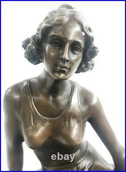 Bronze Art Deco Style Figural Elegant Woman Hand Made Statue Sculpture Gift Deal