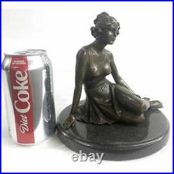 Bronze Art Deco Style Figural Elegant Woman Hand Made Statue Sculpture Gift Sale