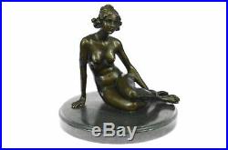 Bronze Art Deco Style Figural Nude Woman Dancer Hand Made Statue Sculpture Sale