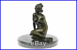 Bronze Art Deco Style Figural Nude Woman Dancer Hand Made Statue Sculpture Sale