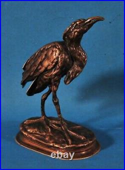 Bronze Bird Statue marked by unknown artist