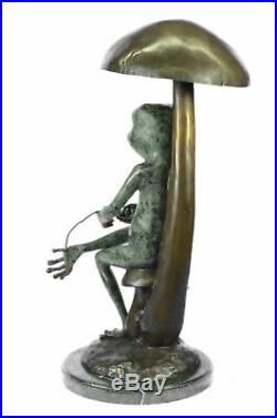 Bronze Brass Figurine Statuette European Made Frog, Toad Numbered Statue Artwork