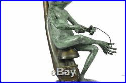 Bronze Brass Figurine Statuette European Made Frog, Toad Numbered Statue Artwork