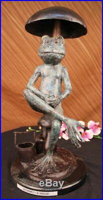 Bronze Brass Figurine Statuette European Made Frog, Toad Numbered Statue Figure