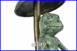 Bronze Brass Figurine Statuette European Made Frog, Toad Numbered Statue Figure