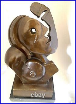 Bronze Bust Tribute to Pablo Picasso, Bronze Figure Bronze Sculpture Signed