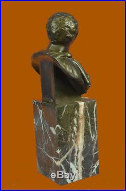 Bronze Caesar Sculpture Hand Made Marble Julius Figurine Statue Large Art Deco