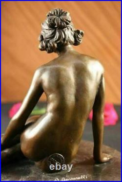 Bronze Classic Sculpture Nude Female Woman Statue Rare Hand Made Figurine Deal