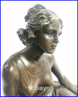 Bronze Classic Sculpture Nude Female Woman Statue Rare Hand Made Figurine GIFT
