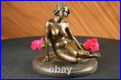 Bronze Classic Sculpture Nude Female Woman Statue Rare Hand Made Figurine Sale