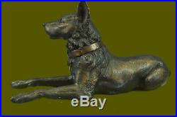 Bronze Dog Statue by Mogniez French Animilar Artesian Sculpture Hand Made Figure