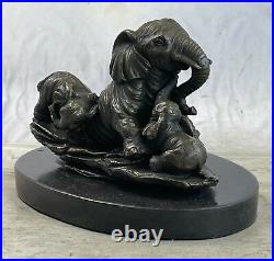 Bronze Elephants Playing Statue By European Bronze Finery Made in Spain