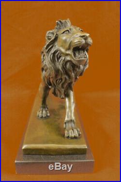 Bronze Ferocity Animal Asian Africa Wild Lion Leo Animal Statue European Made