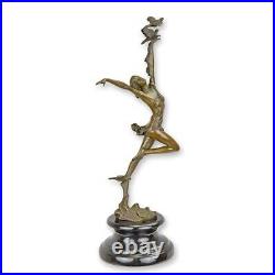 Bronze Figure Dancer Sculpture Dancer Woman Figure Antique Style Bronze Statue EJA0596