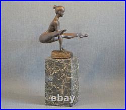 Bronze Figure Gymnastics Gymnastics Sports Decorative Statue Art Figure Signature Phillips