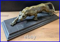 Bronze Figure Panther Predator Cat Puma Sculpture Jaguar Figure Statue Animal Figure Bronze