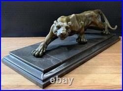 Bronze Figure Panther Predator Cat Puma Sculpture Jaguar Figure Statue Animal Figure Bronze