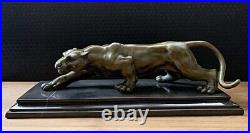 Bronze Figure Panther Predator Cat Puma Sculpture Jaguar Figure Statue Animal Figure Bronze