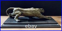 Bronze Figure Panther Predator Cat Puma Sculpture Jaguar Figure Statue Animal Figure Bronze