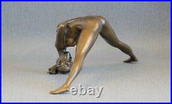 Bronze Figure Statue Nude Erotic A Female Nude-Signed J. Patoue-Deco