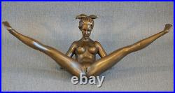 Bronze Figure Statue Nude Erotic A Female Nude-Signed J. Patoue-Deco