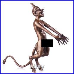Bronze Figure Viennese Art Naked Devil Satan Decoration Statue Sculpture JMA155