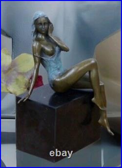 Bronze Figure Virgin Bronze Sculpture Woman Statue Nude Venus Erotic Goddess Decor