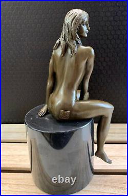 Bronze Figure Virgin Sculpture Woman Nude Erotic Figure Antique Bronze Statue Decoration New