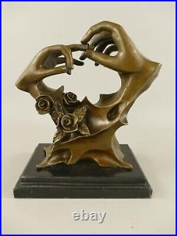 Bronze Figure Wedding Stick the Rings Marriage Statue Symbol Love Love JMA262