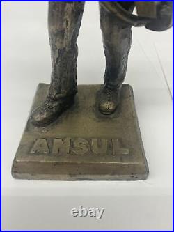 Bronze Firefighter Statue, By Wally Shoop Early 90s, Made As Award For Ansul Co