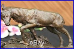 Bronze Marble Statue Elk Deer Stag Ranch Hunting Lodge Hot Cast Hand Made Decor