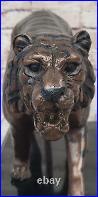 Bronze Metal Statue Royal Bengal Tiger India Gift Sculpture Hand Made Home Deal Bronze Metal Statue Royal Bengal Tiger India Gift Sculpture Hand Made Home Deal