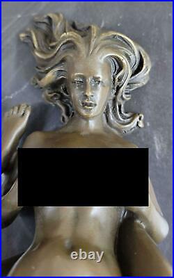 Bronze Sculpture Art Deco Modern Home Decor Woman Nude Metal Hand Made Artwork