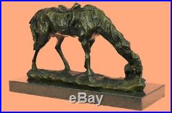 Bronze Sculpture Casting Horse Feeding Dog European Made Decor Sculpture Statue