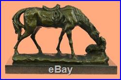 Bronze Sculpture Casting Horse Feeding Dog European Made Decor Sculpture Statue