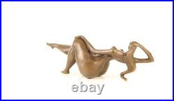Bronze Sculpture EROTIC NUDE WOMAN Abstract ANTIQUE Figure STATUE Decor JMA060