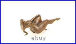 Bronze Sculpture EROTIC NUDE WOMAN Abstract ANTIQUE Figure STATUE Decor JMA060