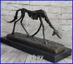 Bronze Sculpture Hand Made Detailed Figurine Large Dog Artwork