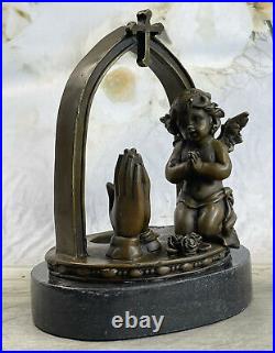 Bronze Sculpture Hand Made Museum Quality Angel Artwork by A. Moreau Figurine Bronze Sculpture Hand Made Museum Quality Angel Artwork by A. Moreau Figurine