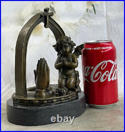 Bronze Sculpture Hand Made Museum Quality Angel Artwork by A. Moreau Figurine Bronze Sculpture Hand Made Museum Quality Angel Artwork by A. Moreau Figurine